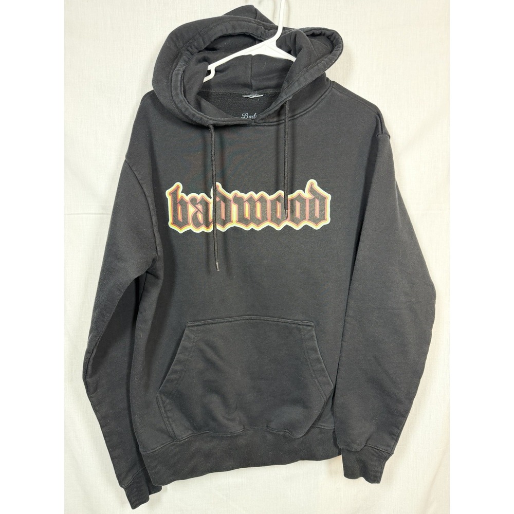 Badwood Dark Bunny‎ Graphic Hoodie Black Streetwear Punk Mask Mens Medium